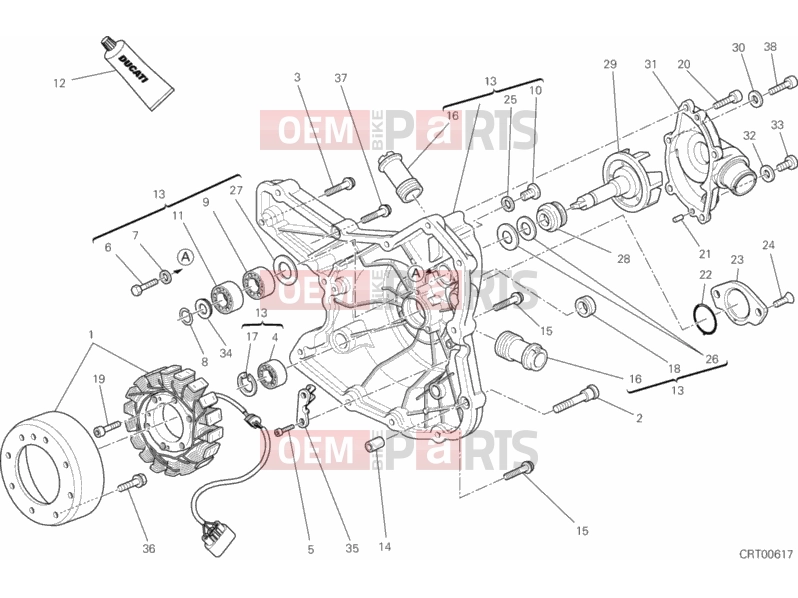 DUCATI 2014 HYPERMOTARD GENERATOR COVER » IGNITION SYSTEM