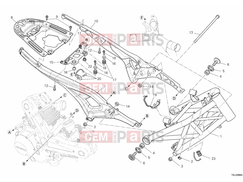DUCATI 2013 Monster 696 ABS FRAME » FRAME