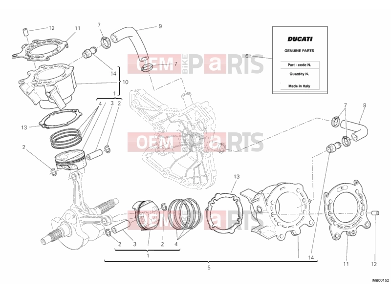 DUCATI 2012 Multistrada 1200 ABS CYLINDER - PISTON » ENGINE CASE