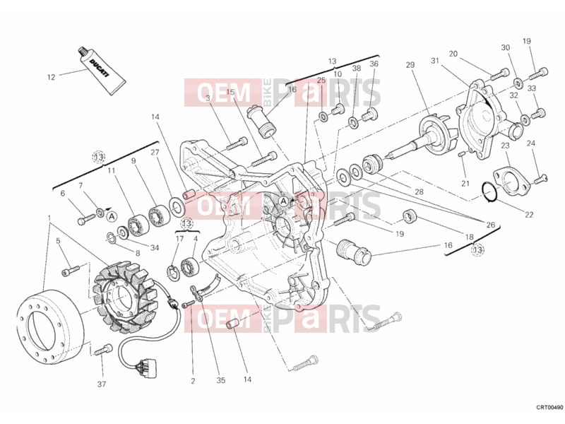 DUCATI 2012 Multistrada 1200 ABS GENERATOR COVER » IGNITION SYSTEM
