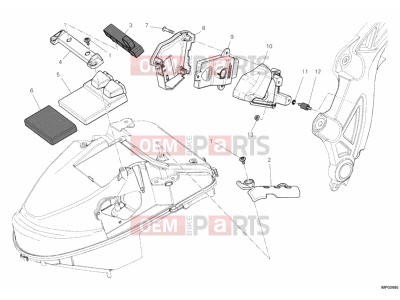 DUCATI 2011 Diavel ENGINE CONTROL UNIT » HANDLE BAR