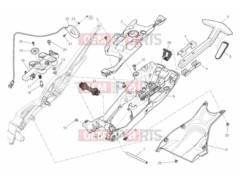 DUCATI 2011 Diavel Carbon REAR FRAME COMP. » FRAME