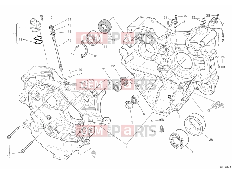 DUCATI 2010 Multistrada 1200 CRANKCASE » ENGINE CASE