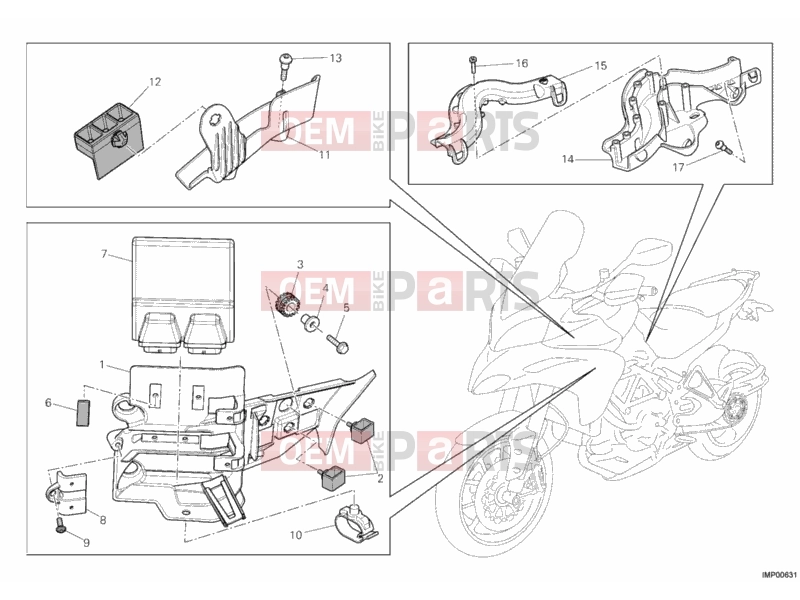 DUCATI 2010 Multistrada 1200 ABS ENGINE CONTROL UNIT » HANDLE BAR