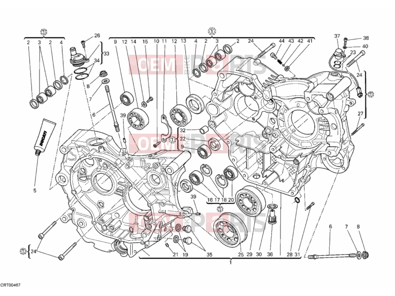 DUCATI 2010 Monster 696 ABS CRANKCASE » ENGINE CASE