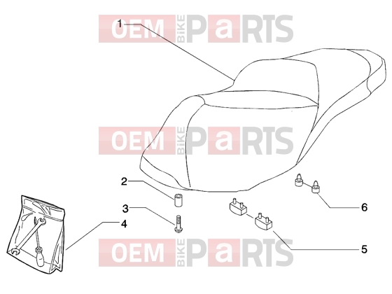 Chassis » Saddle - Piaggio Beverly 125