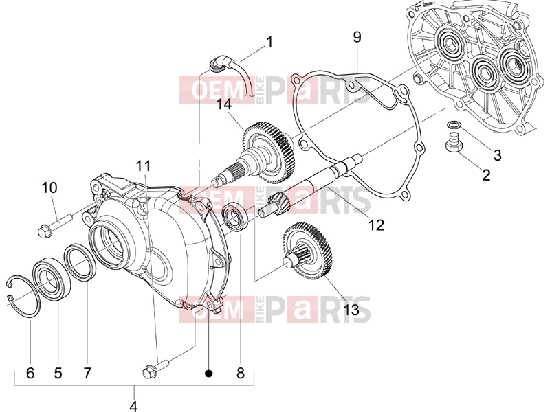 Engine » Reduction unit - Piaggio Beverly 125 2006