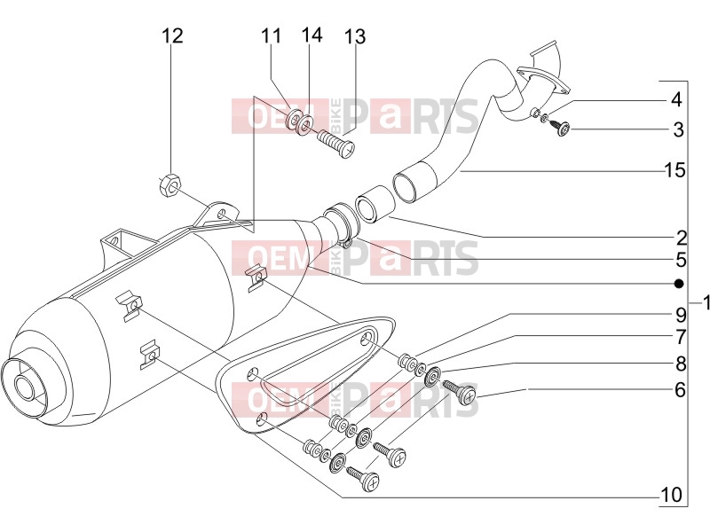PIAGGIO Beverly 125 Engine » Silencer