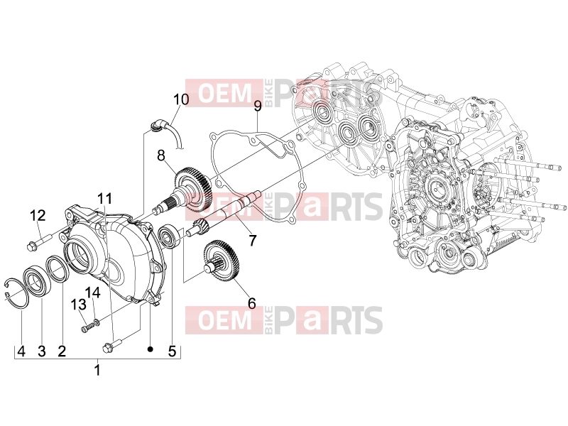 Engine » Reduction unit - Piaggio Beverly 125 Tourer 2008