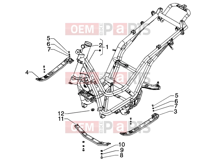 Chassis » Frame - Piaggio Beverly 200