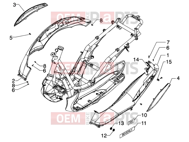 PIAGGIO Chassis » Side covers
