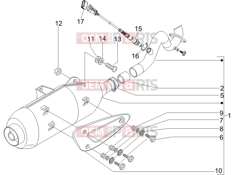 Engine » Silencer - Piaggio Beverly 250 Cruiser 2009