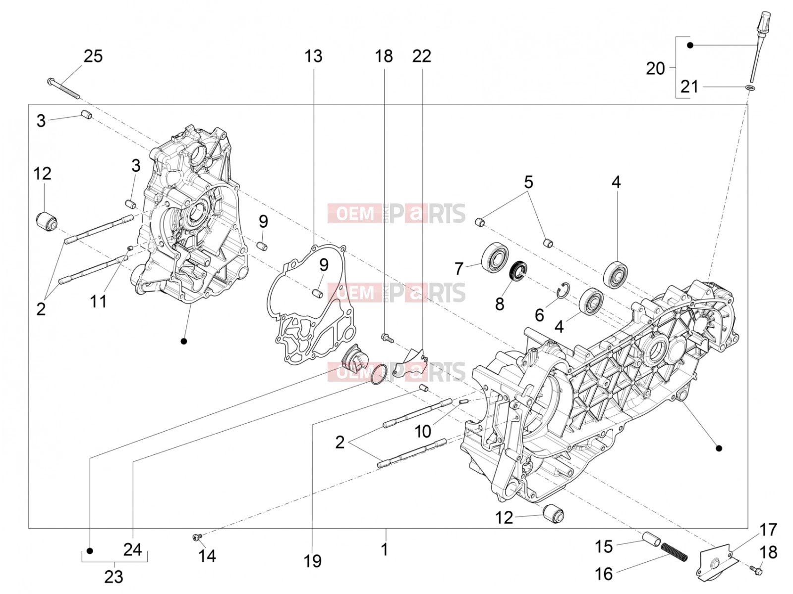 PIAGGIO Beverly 300 ie ABS Engine » Crankcase