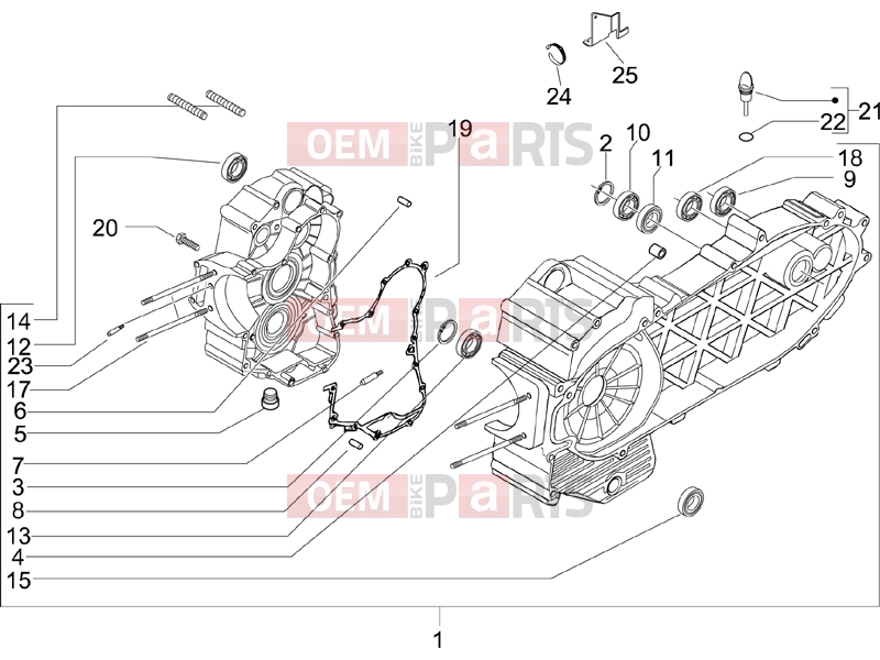 PIAGGIO Beverly 400 ie Engine » Crankcase