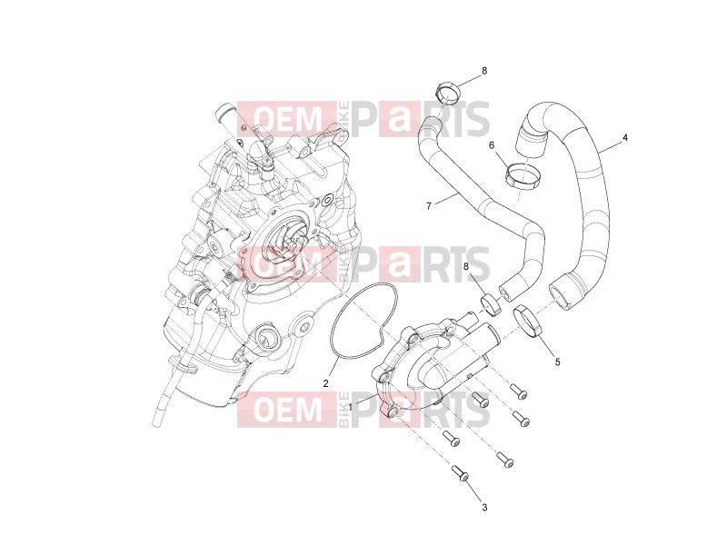 Engine » Cooler pump - Piaggio Beverly 500 Cruiser 2007