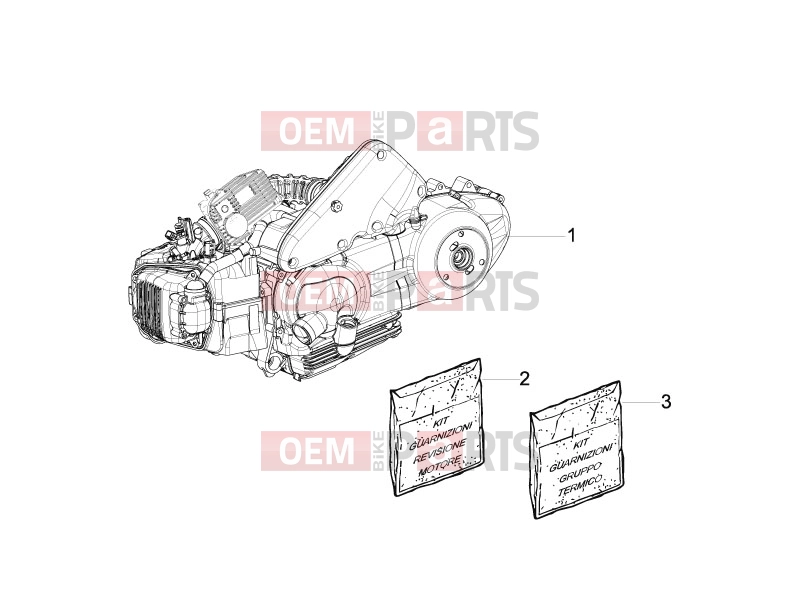 Engine » Engine, assembly - Piaggio Carnaby 125 2009