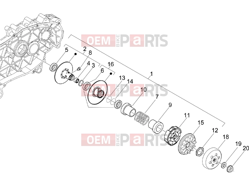 PIAGGIO Carnaby 200 Engine » Driven pulley