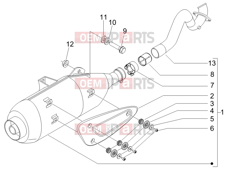 Engine » Silencer - Piaggio Carnaby 200 2007