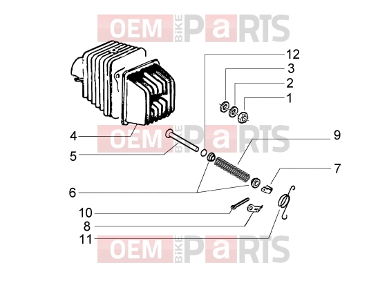Engine » Cylinder head - Piaggio Ciao
