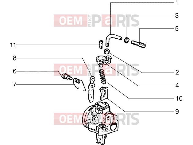 PIAGGIO Engine » Carburettor component parts