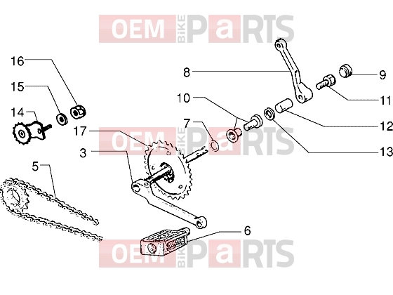 PIAGGIO Chassis » Crank spindle