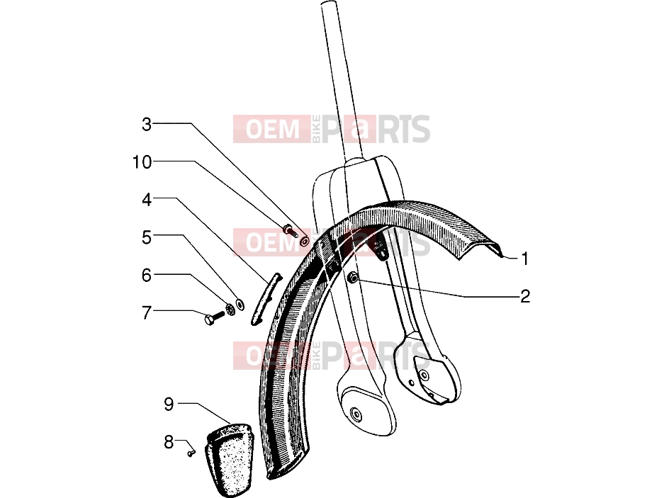 PIAGGIO Chassis » Front mudguard