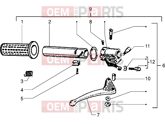 PIAGGIO Handlebars » Throttle Twist grip