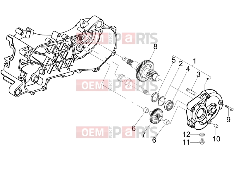 Engine » Reduction unit - Piaggio Fly 100 2006