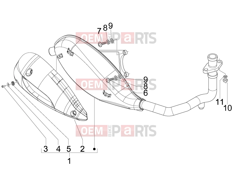 Engine » Silencer - Piaggio Fly 125 2009