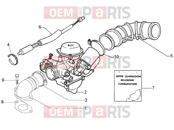 Engine » Carburettor - Piaggio Fly 150 (U.S.A.)
