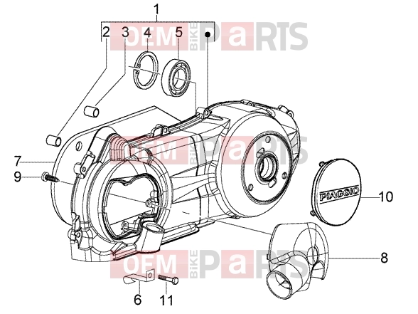 Engine » Crankcase cooling - Piaggio Fly 150 (U.S.A.)