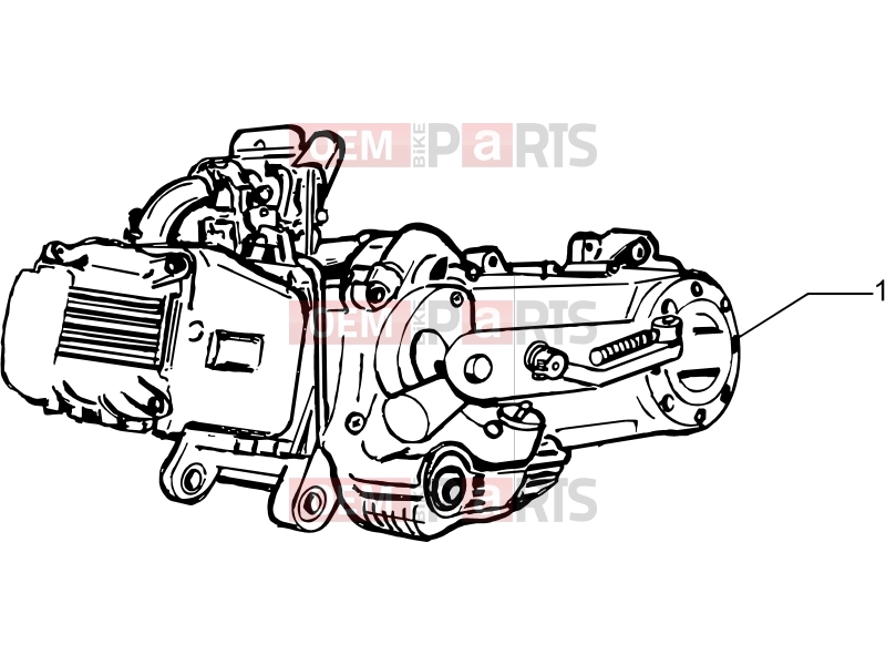 Engine » Engine, assembly - Piaggio Fly 150 2008