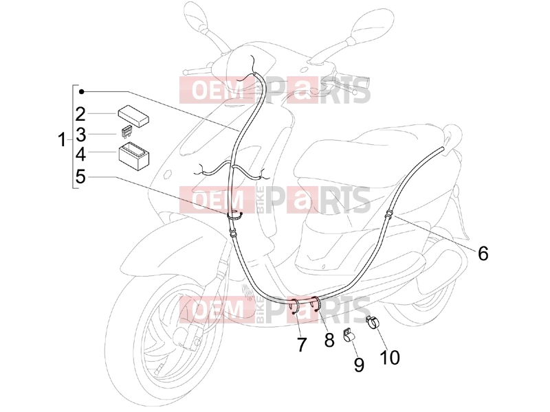 Electrical system » Main cable harness - Piaggio Fly 150 2009