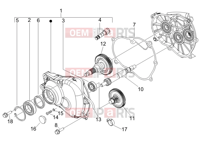 Engine » Reduction unit - Piaggio Fly 150 2010