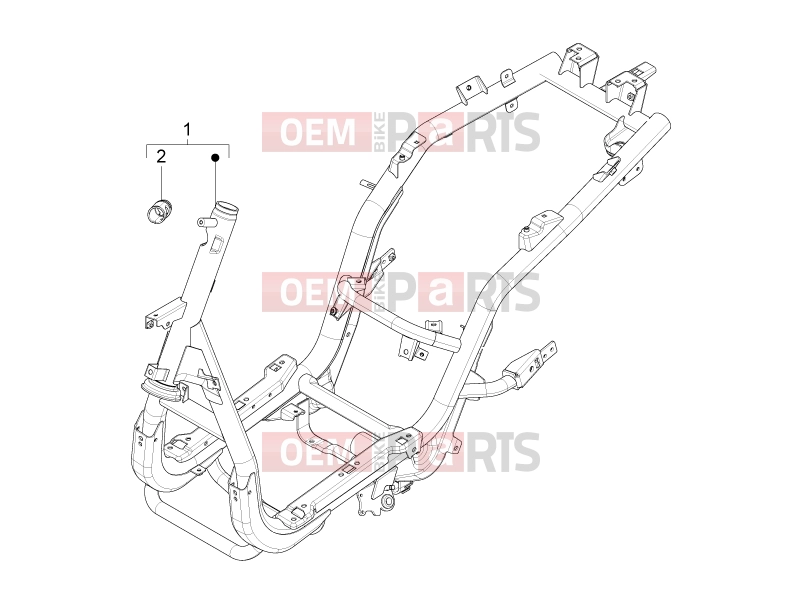 Frame - Plastic parts - Coachwork » Frame/bodywork - Piaggio Fly 150 2013
