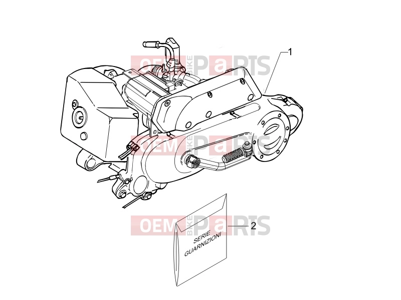PIAGGIO Fly 50 2T Engine » Engine, assembly