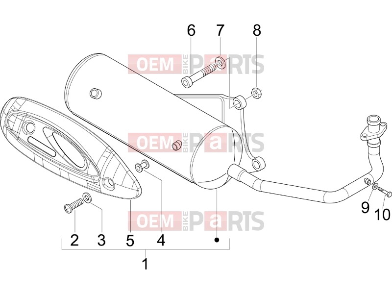 Engine » Silencer - Piaggio Fly 50 2T 2008