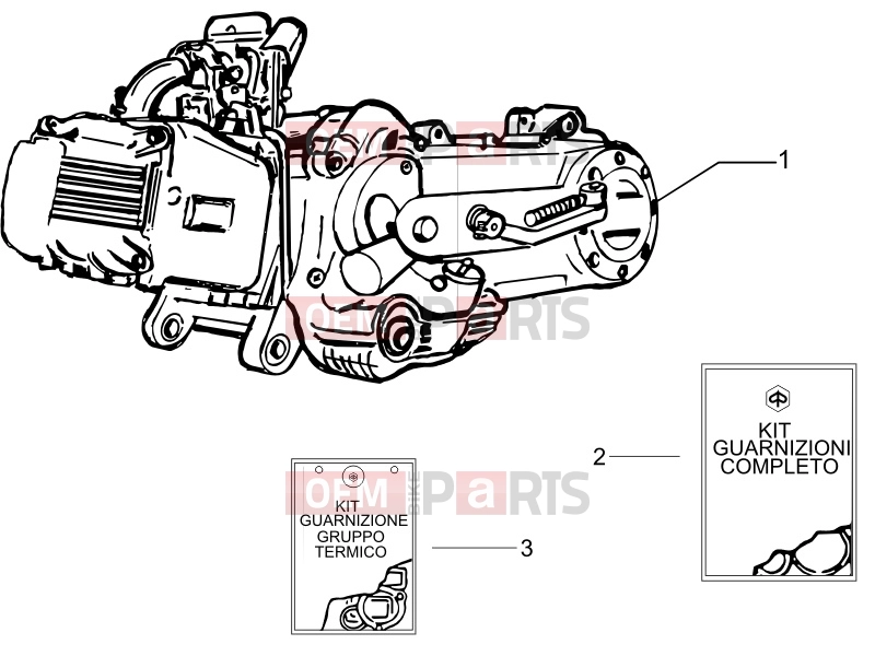 PIAGGIO Fly 50 4T Engine » Engine, assembly
