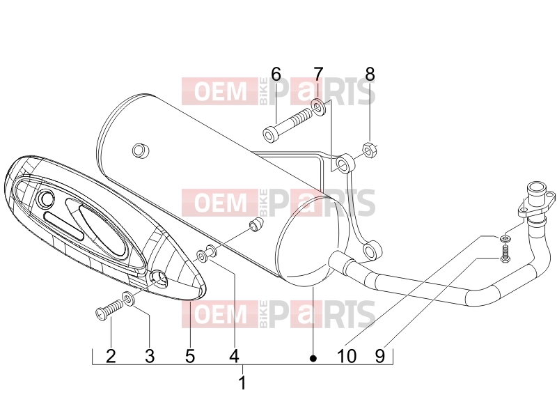 Engine » Silencer - Piaggio Fly 50 4T 2009