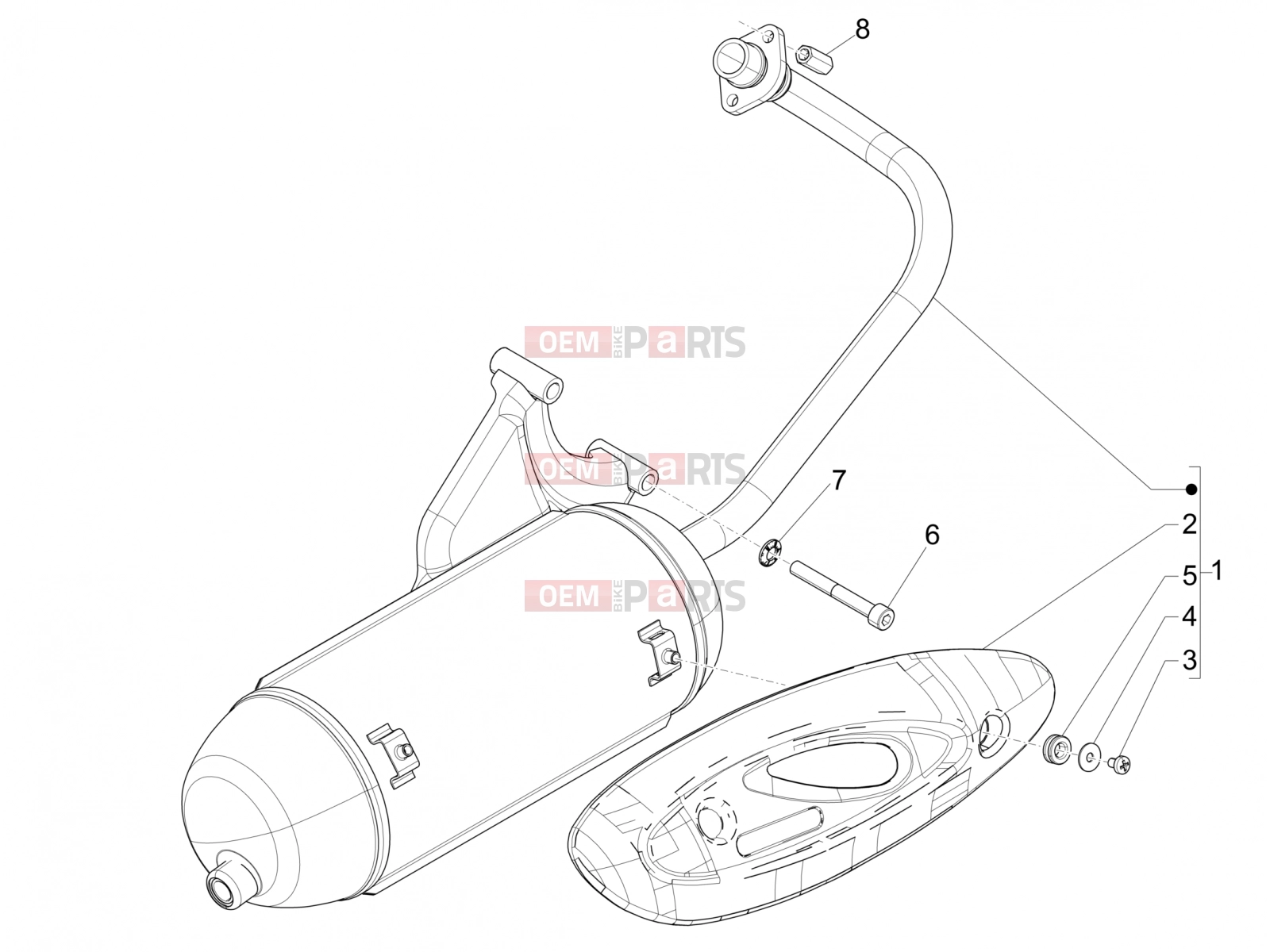 Engine » Silencer - Piaggio Fly 50 4T 2V 2014