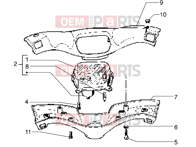 Handlebars » Speedometers kms.-Handlebar covers - Piaggio Free 100