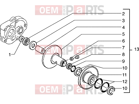 Engine » Driven pulley - Piaggio Hexagon 125