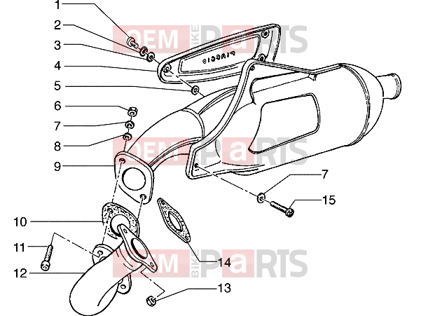 Engine » Silencer - Piaggio Hexagon 125