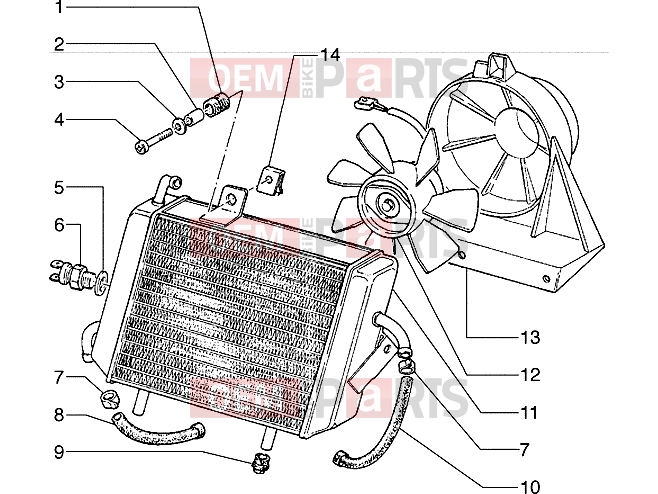 Engine » Radiator - Piaggio Hexagon 150