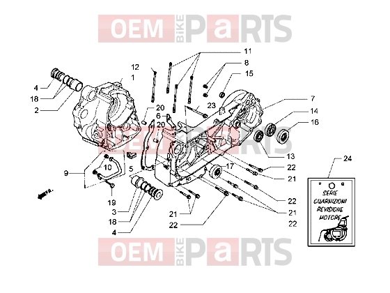 Engine » Crankcase - Piaggio Hexagon GT