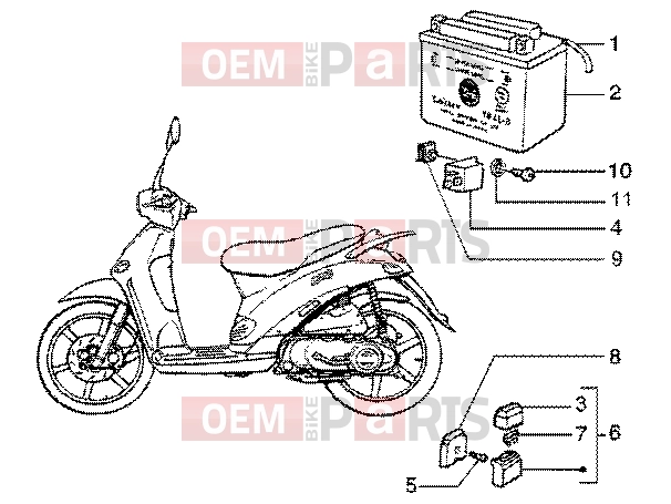 Electrical system » Electrical device - Piaggio Liberty 50 4T