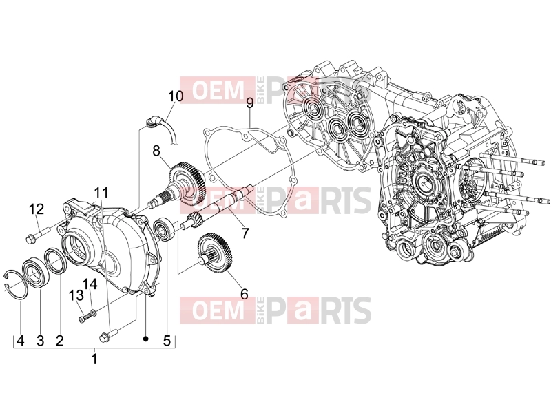 PIAGGIO MP3 125 Hibrid Engine » Reduction unit