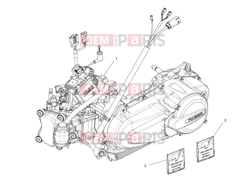 PIAGGIO MP3 300 ie MIC Engine » Engine, assembly