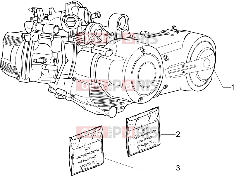 PIAGGIO MP3 400 ie LT Touring Engine » Engine, assembly