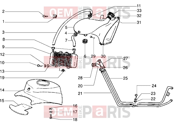 Engine » Installation de refroidissement - Piaggio NRG